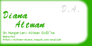 diana altman business card